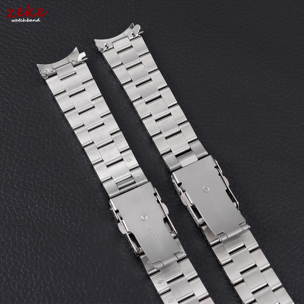 Solid Stainless Steel Watch Band 18/20/22/24mm Metal Watch Straps for Seiko 5 SKX009/007 for Jubilee Curved End Watch Bracelets