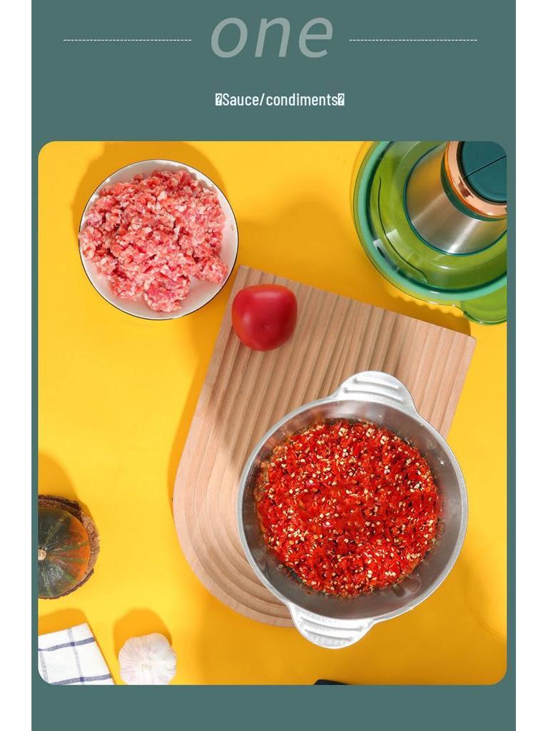 Multifunctional Electric Meat Grinder & Food Processor - Stainless Steel, for Mincing Meat, Garlic, and Vegetables