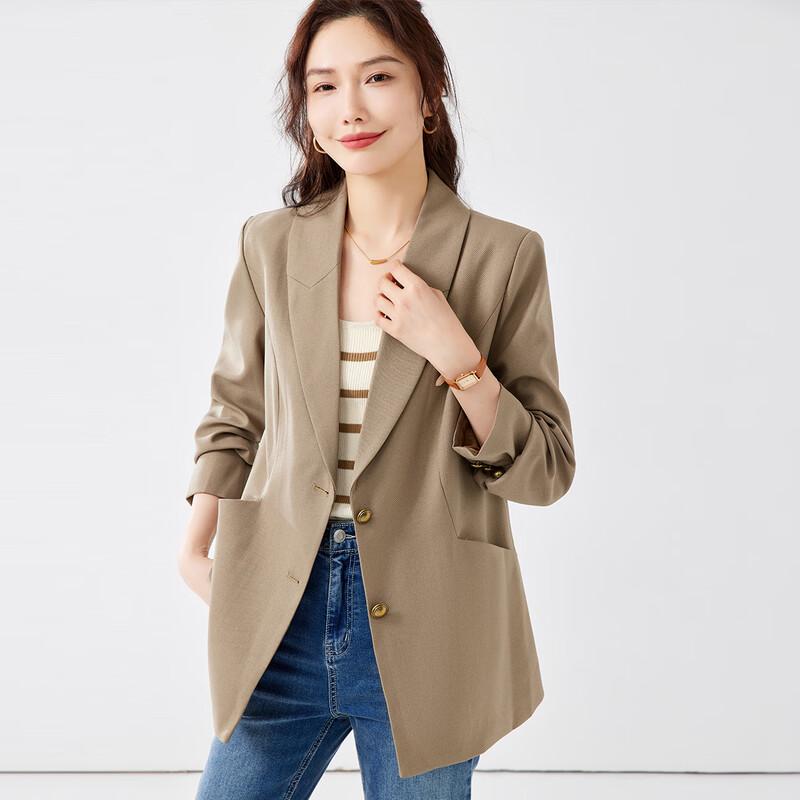 

TERRE BLEUE Women s Loose Fit Commuter Blazer L