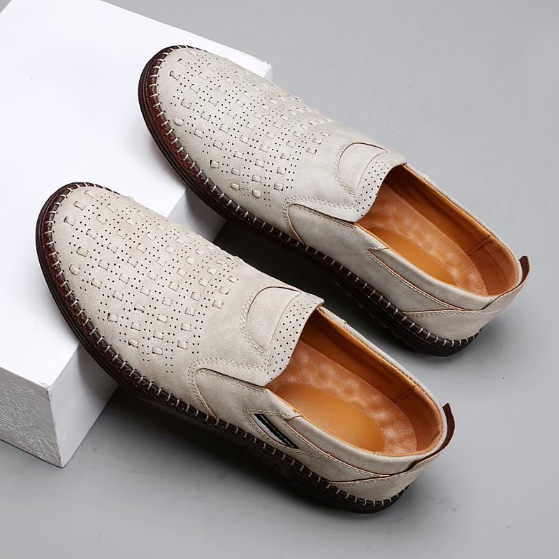 Mocassins Décontractés en Cuir pour Homme Marque Décontractée Chaussures Formelles d'Affaires Haute Qualité Italien Respirant Antidérapant Chaussures Bateau Grande Taille38-48