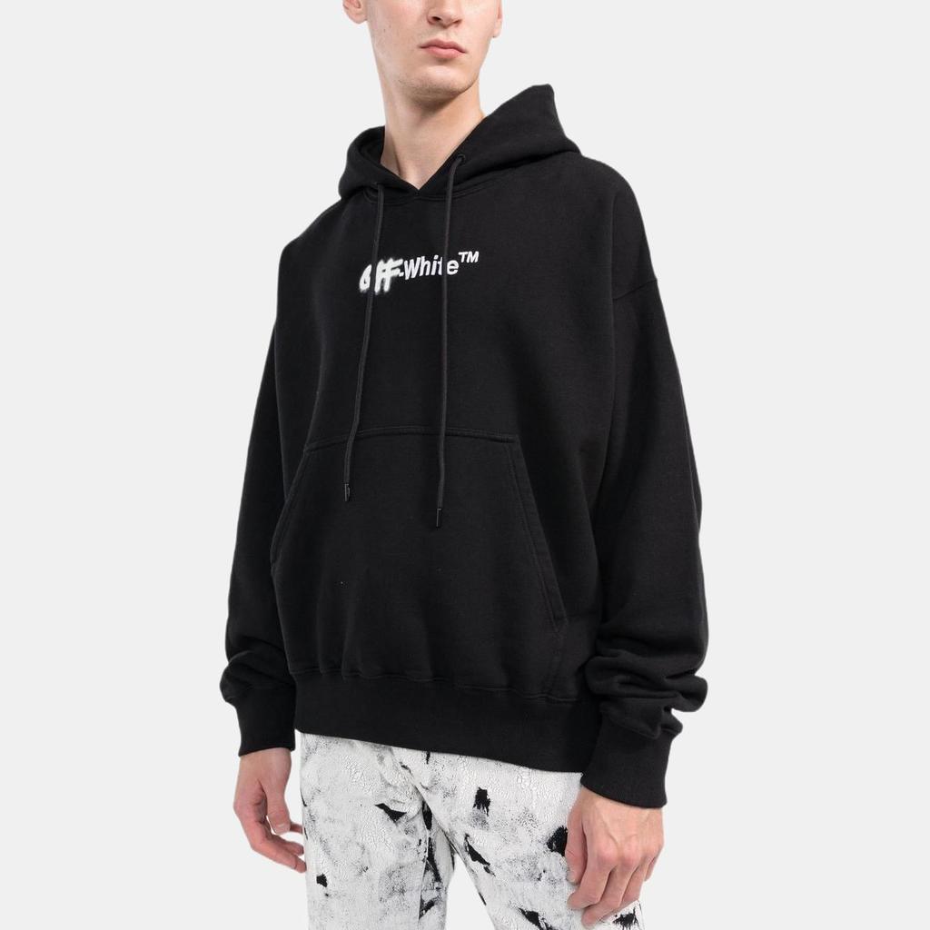 OFF WHITE Embroidered Spray Helvetica Skate Hoodie OMBB085F22FLE0021001