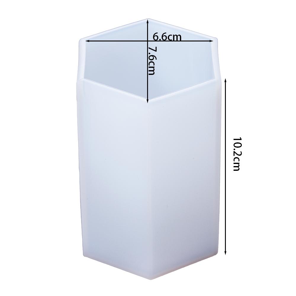 Cylinder Silicone Mold Hexagon Epoxy Resin Mould for DIY Epoxy Resin Candle Casting Molds Crafts Home Table Decoration
