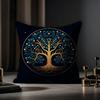 Tree Of Life Cushion  Plant Floral Cushion Cover Anti-dustmite Pillowcase Invisible Zipper Silky Short Plush Sofa Cushion Cover
