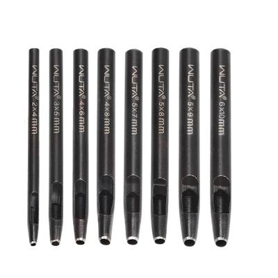 WUTA Oval Hole Punch Set for Steel Leather Hollow Hole Punching Tool 8-Piece Belts, Belts, Crafting,