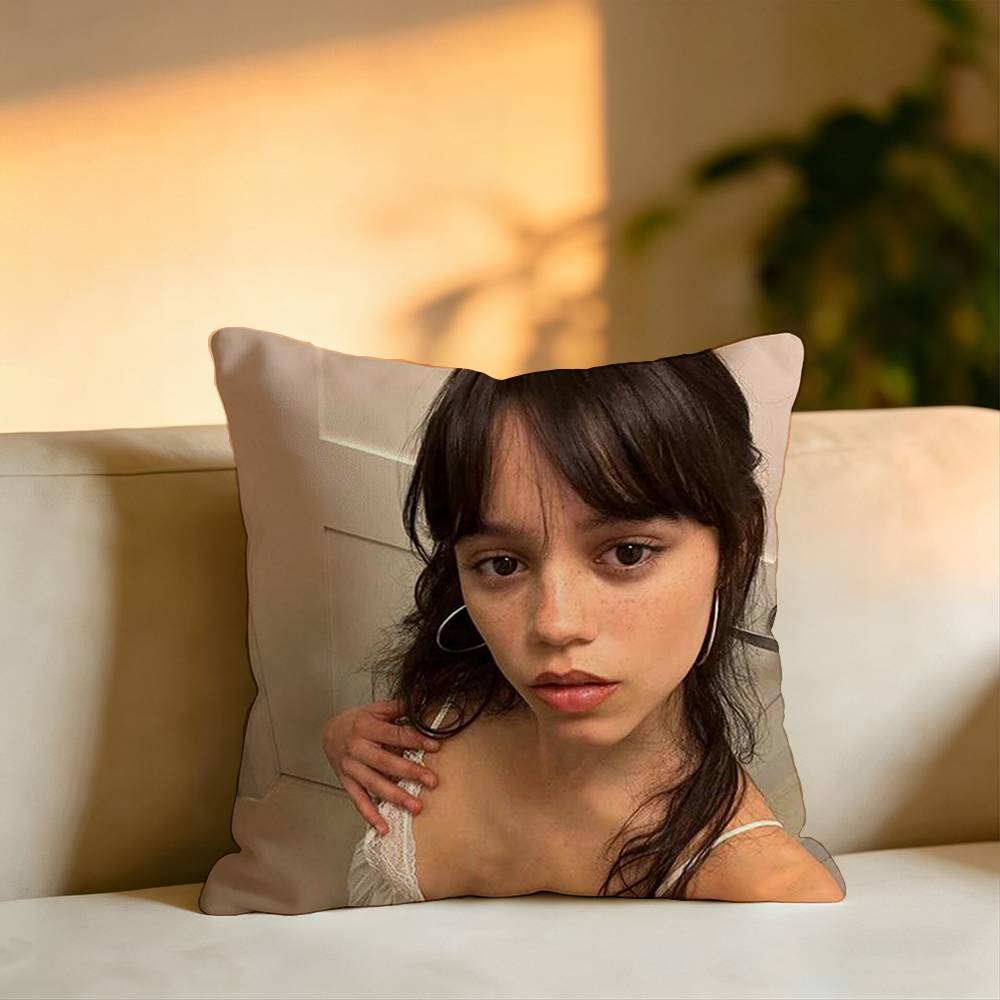 Popular Actor JJenna OOrtega Square DoubleSided printed Pillow Case Bedroom Bedside Pillow Sofa Cushion Cover
