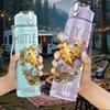 1PC Motley Crue Band 750ml sports water bottle leakproof straw lid outdoor office home