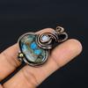 Copper Neon Apatite Pendant Gemstone Jewelry,  999 Copper Wire Wrapped Handmade Pendant, Latest Design Jewelry