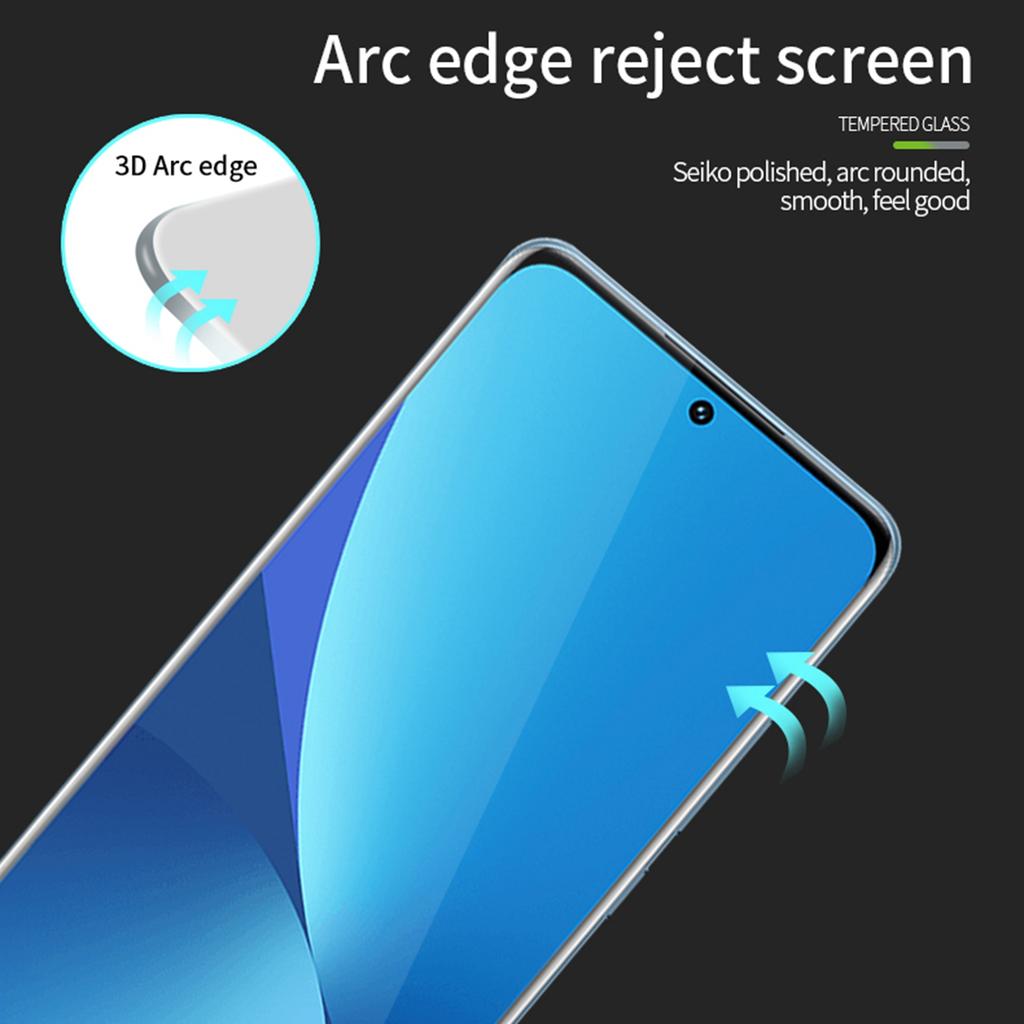 MOFI for Xiaomi 12 5G/12X 5G/12S 5G 9H Hardness 3D Arc Edge Hot Bending HD Full Glue Tempered Glass Anti-explosion Screen Protector