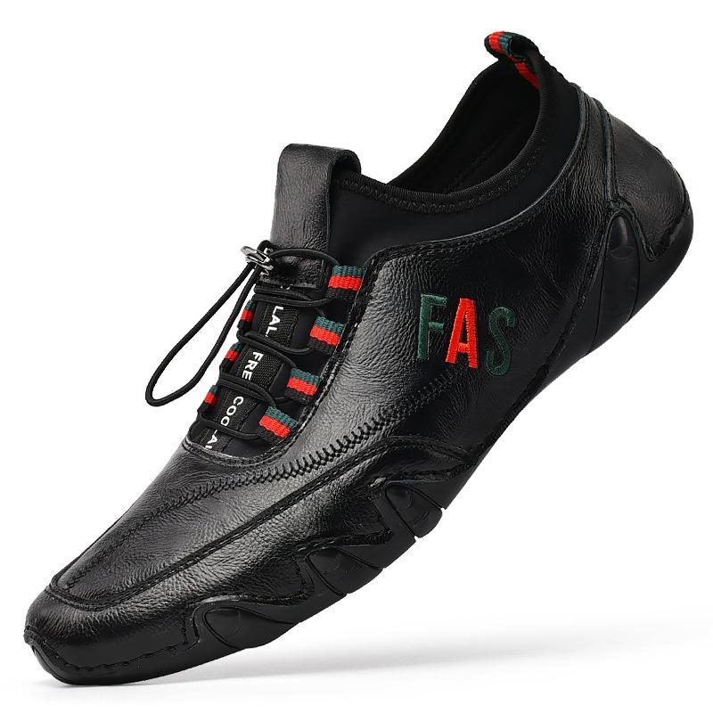 Men Genuine Leather Casual Shoes Male Sports Sneakers Men Office Business Work Shoes Father Jogging Shoes Zapatillas Hombres