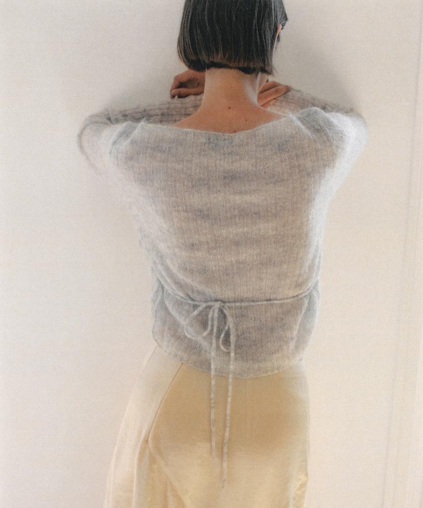 Gilyeong Mohair Tie Knit_Light Gray