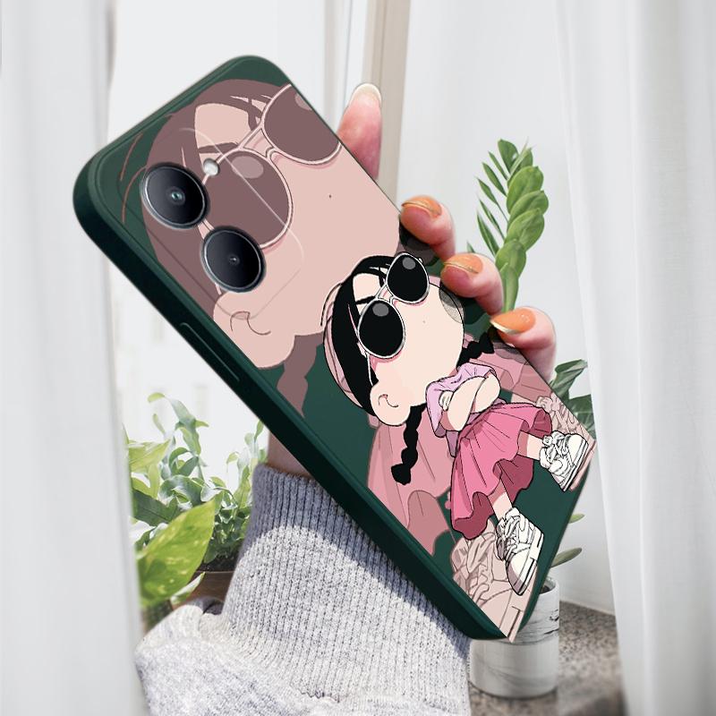 Cute Pink Dress Girl Phone Case for iPhone 15 14 13 12 11 Samsung Galaxy S23 S22 A52 A52S Soft Full Protection Square Liquid Silicone Cover Cases