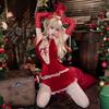 Christmas Reindeer Costume Santa Sexy Lingerie Babydoll for Women Open Chest Bow Tie Extreme Disguise Sleeveless Off Shoulder Costume Outfit Cute Moe
