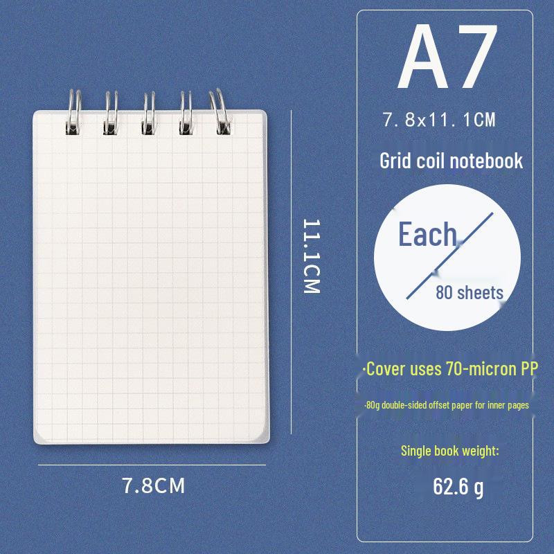 

Spiral Notebook A6/A5 Grid - Student & Creative Stationery
