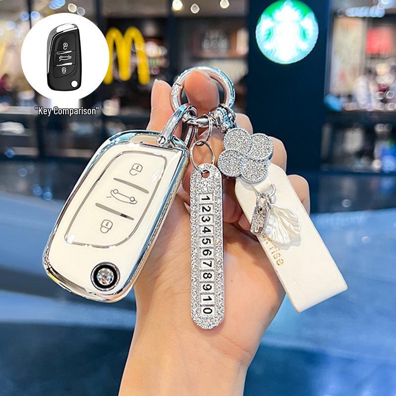 Universal Car Key Cover for Volkswagen, Toyota, Nissan, Honda, Peugeot, Citroen, Buick - Rear Protective Shell Buckle