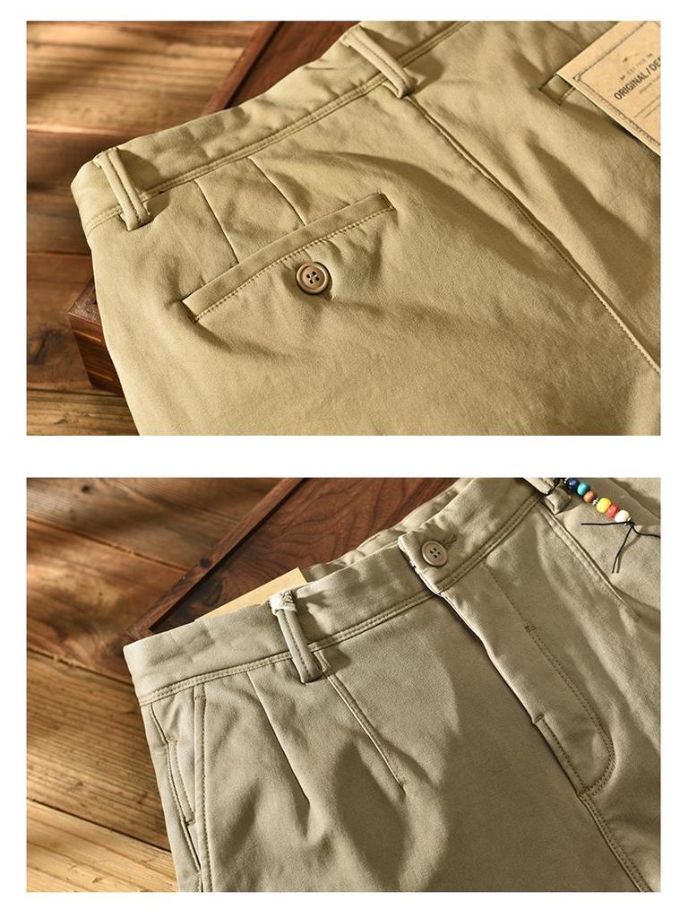 Z338 Męskie Bawełniane Ciepłe Kombinezony Casualowe Plus Aksamit - Edycja Jesienno-Zimowa