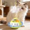 Wackelndes Katzenspielzeug Interaktiver Katzenangel-Spielzeug mit Federn Glöckchen Katzenminze Ball Bahnschienenball-Spielzeug für Katzen Angstlinderung Allein