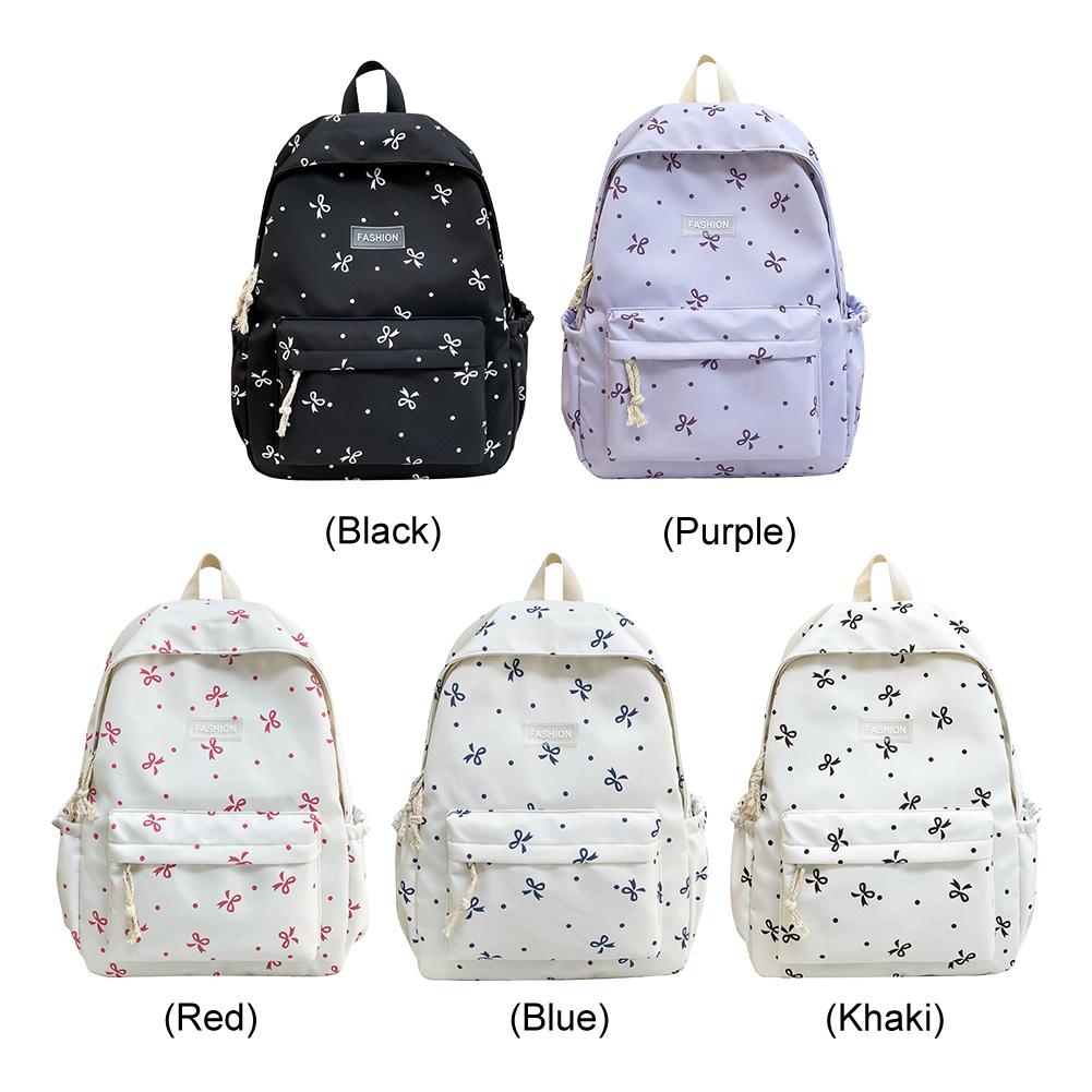 Women Student Backpack Floral Print Casual School Bag Versatile Rucksack School Outdoor Camping Picnic Bag