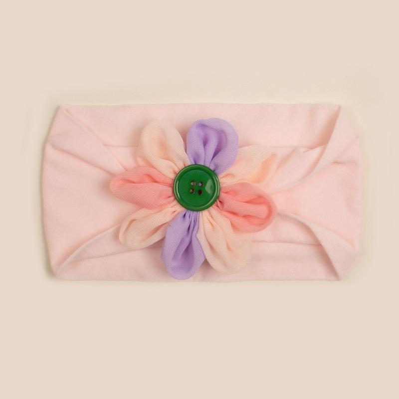 New Children's Nylon Elastic Headband, Baby Candy-colored Flower Headscarf, Summer Thin Baby Hair Accessories