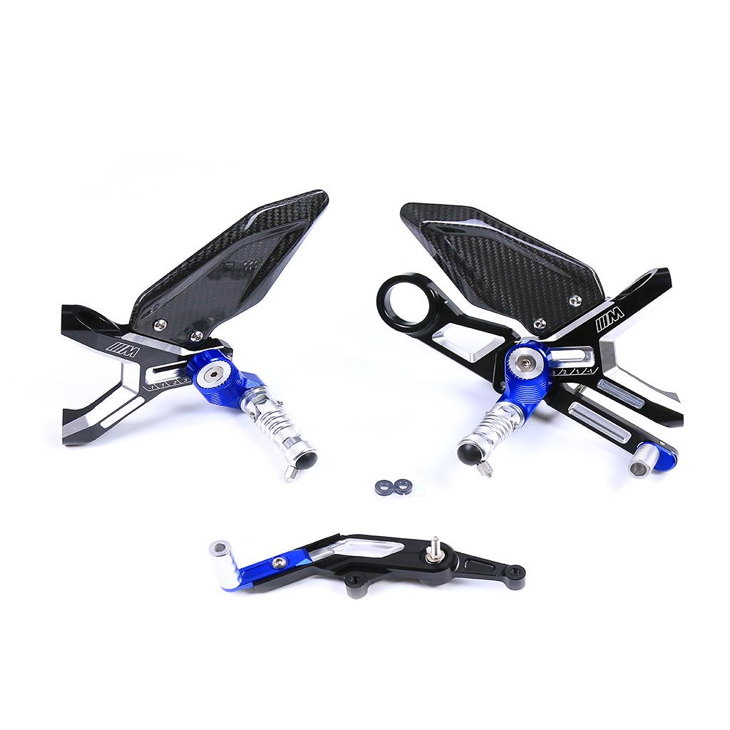 BMW S1000RR Double R Modifizierte Aluminiumfußrasten & Kohlefaserflügel M-Version