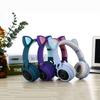 Faddish Student Cute Cat"s Ears Head-Mounted Headset No Wire Cartoon BT Game Chargeable Headset