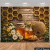 2D Countryside Bee and Honey Photography Background