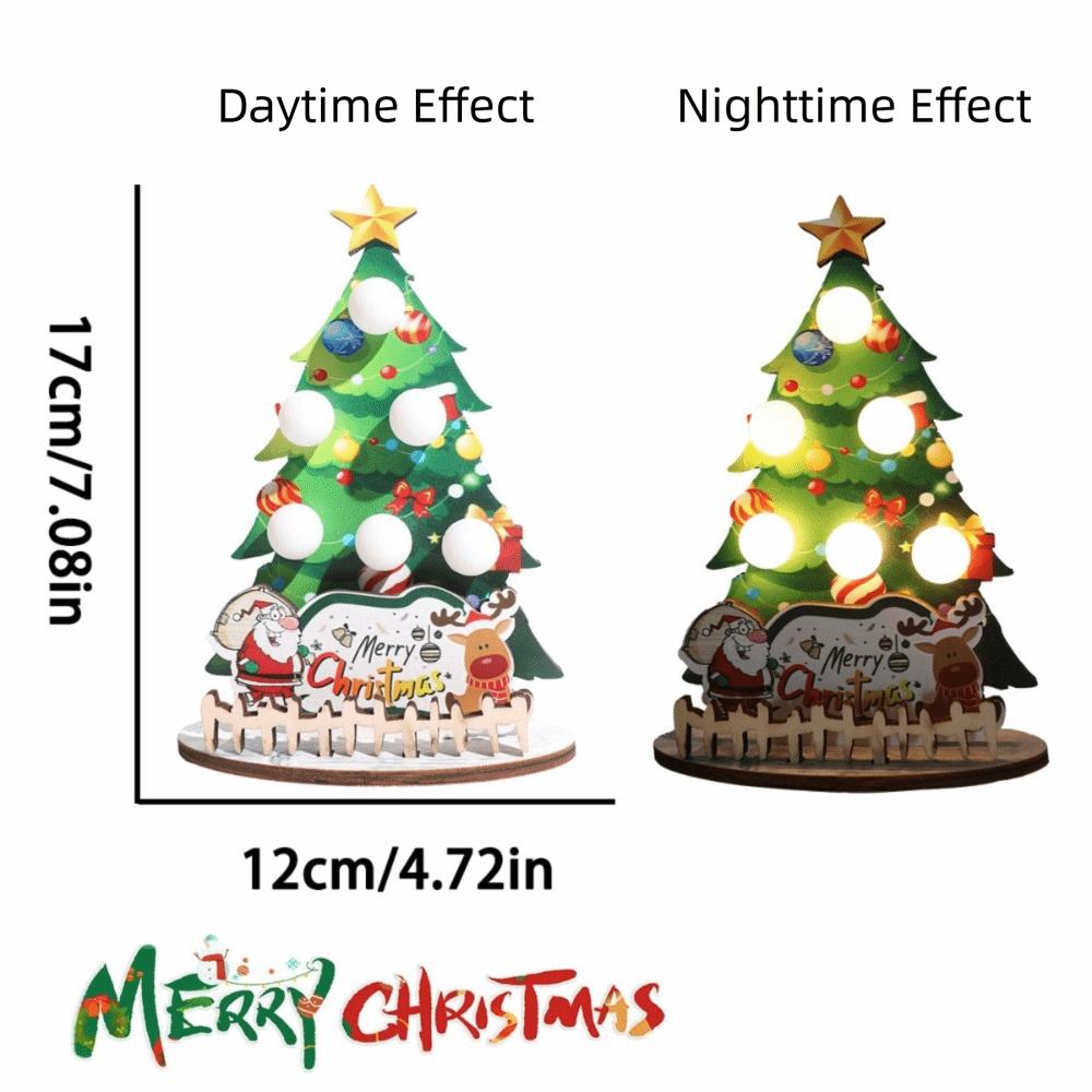Desktop Size Christmas Lights Luminous LED Christmas Tree DIY Gift Xmas Ornaments Room Decor