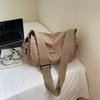 Large Capacity Lightweight Student Shoulder Bag Women Solid Color Crossbody Bag