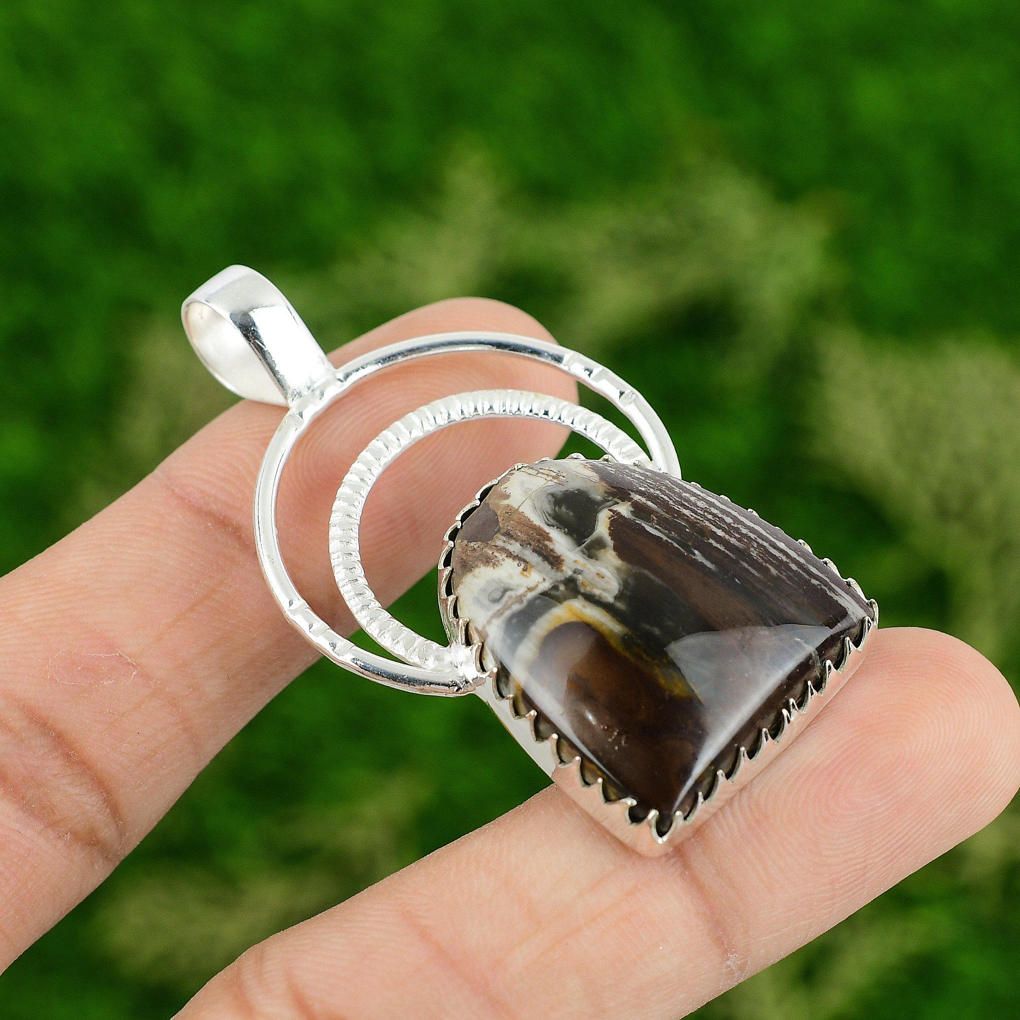 

Daughters Day Deal 925 Sterling Silver Natural Coconut Jasper Pendant Jewelry