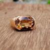 Oval Cut Peach Morganite Quartz 925 Sterling Silver Rose Gold Overlay Ring Jewelry, Handmade Peach Gemstone Ring Jewelry