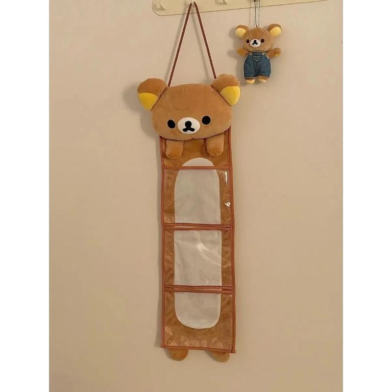 Kawaii Wall Hanging Storage Bag Cartoon Bear Door Hanging Bag Large Capacity Sundries Storage Bag Gifts Hanging Storage Bag