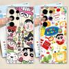Case for Samsung Galaxy S24 S20 Plus S25 Edge S22 FE S21 Note 20 Ultra 10 S23 Ultra S26 Phone Cover Cute Crayons Shinchans