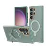 3-in-1 Magnetischer Metallring Ständer Mattes Case für Magsafe Samsung Galaxy S25 Ultra S24 Ultra S24 Plus S26 Ultra Schutzhülle