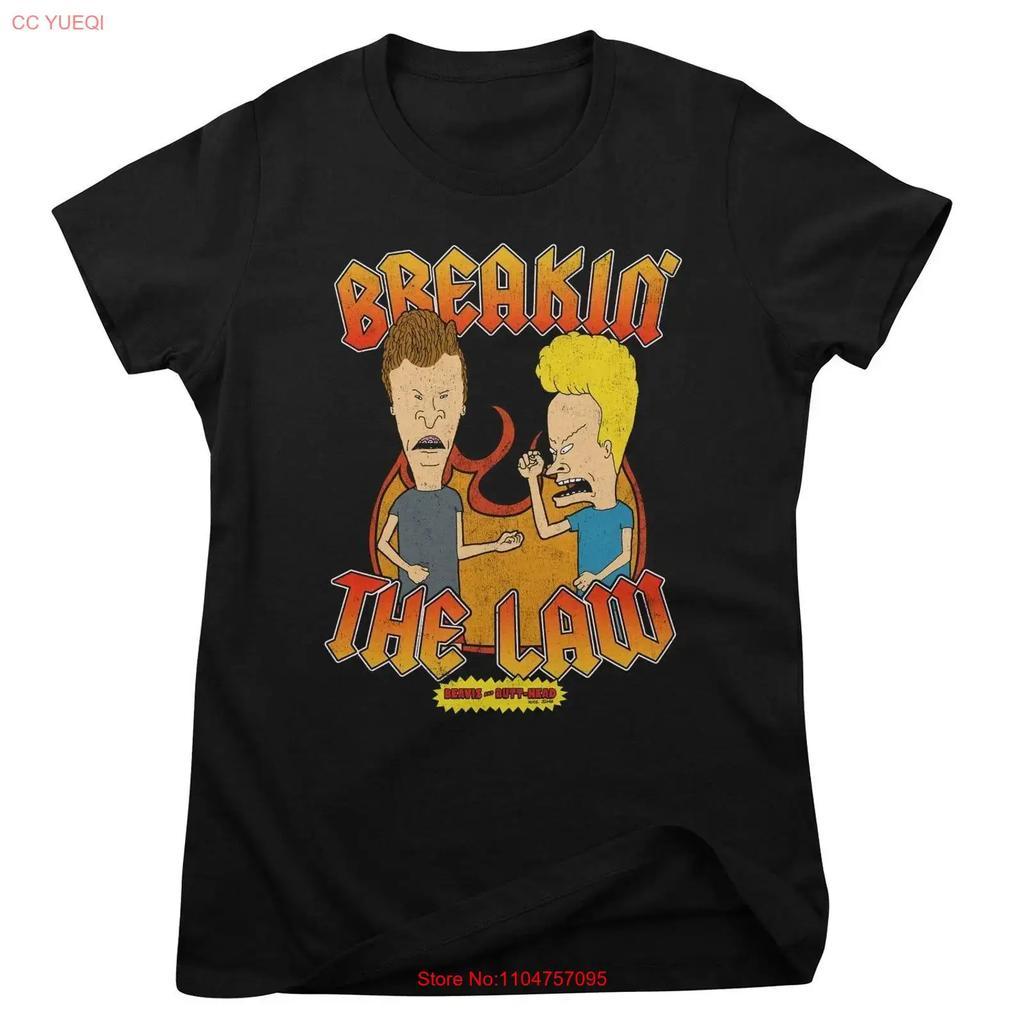 Ly Beavis And Butt Head Breakin The Law Unisex T Shirt Vintage Stylish Casual Top For Everyday Wear
