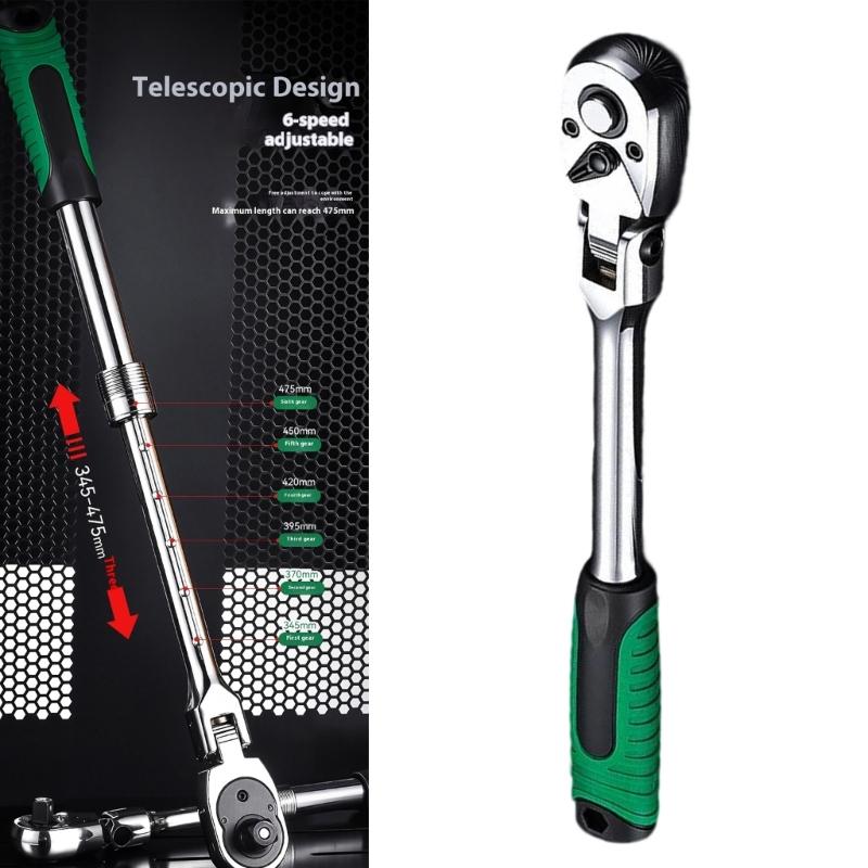 Portable Ratchet Wrench 3/8 1/4 1/2 Drive Socket Screwdriver Bit Driver Quick Releases Ratchet Wrench Repair Tool