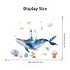 1pc Cartoon Cute Whale Seaworld Wall Stickers for Kids Room Children's Room Removable Living Room Nursery Decoration Wall Decals