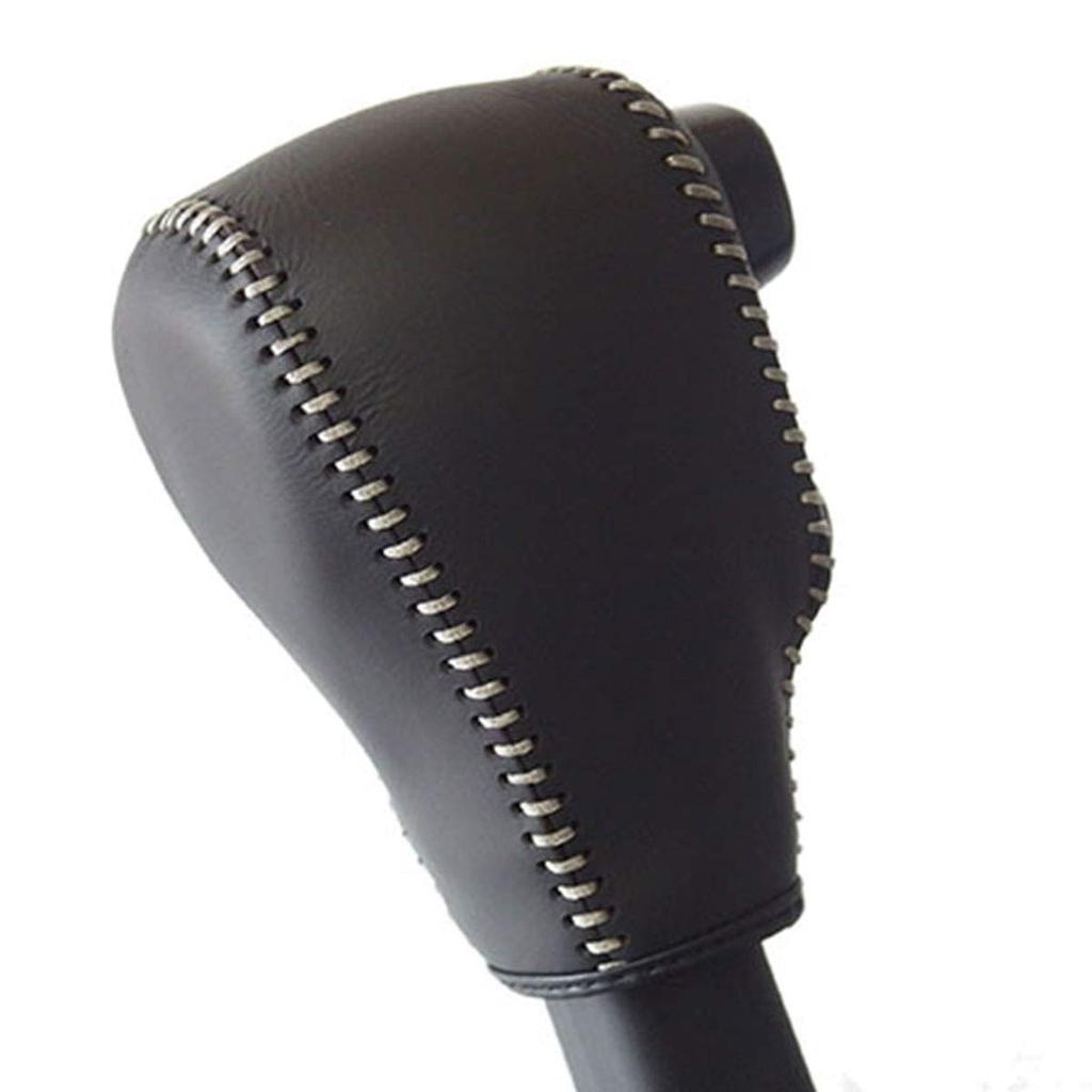 TricoloreExchange DIY Shift Knob Leather Wrap Kit for the Current Atrai Hijet and Hijet Deck Black Leather On Both Black Leather On Top and with Moon