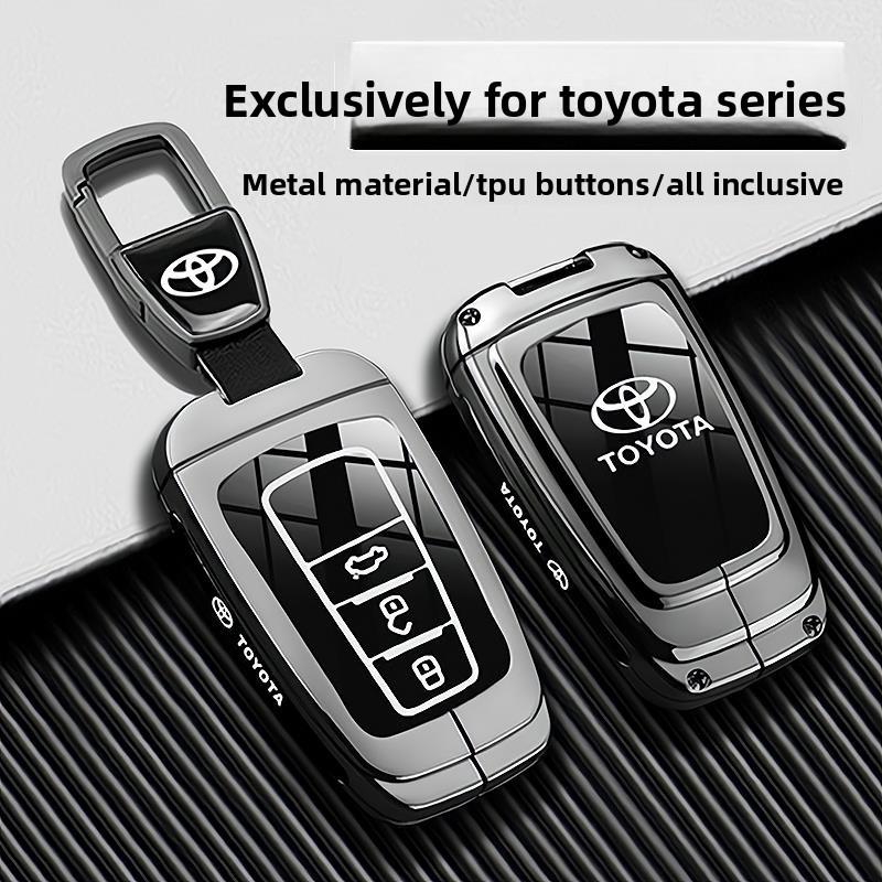 Car Key Case Cover Shell Fob For Toyota CHR Hilux Fortuner Land Cruiser 200 Camry Corolla Crown RAV4 Highland Key Chain