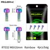 RISK 4PCS M6x16 M6x18 M6x20mm Titanium Bicycle Disc Brake Clamp Caliper Bolts MTB Mountain Road Bike Fixed Screws M6*16/18/20mm