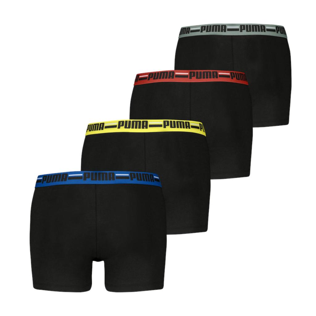 Puma Basic Brand Elastic 4-Pack Men' Boxer Shorts Black 93819710 R