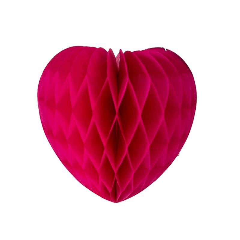 Valentine's Day Heart Paper Pom Poms Honeycomb Party Decorations For Wedding Proposal Handmade Craft For DIY Wedding Decor