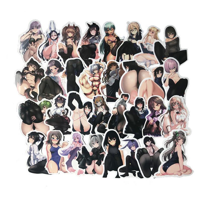 Nálepka 100ks Anime Sexy Girls Krásné Skateboard Laptop Kytara Kufr na kolo
