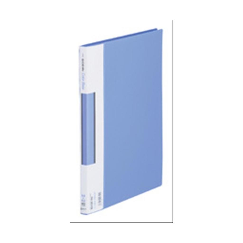 Clear File Folder Color Base Side-Load 40-Pocket A4 Portrait Blue 137C-B
