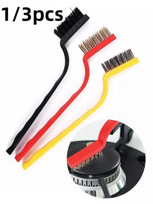 1/3 Stück Reinigungsdrahtbürste Nylon Rostentferner Reiniger Multifunktionaler Griffbürsten für Haushalt Küche Gasherd Topf Zubehör