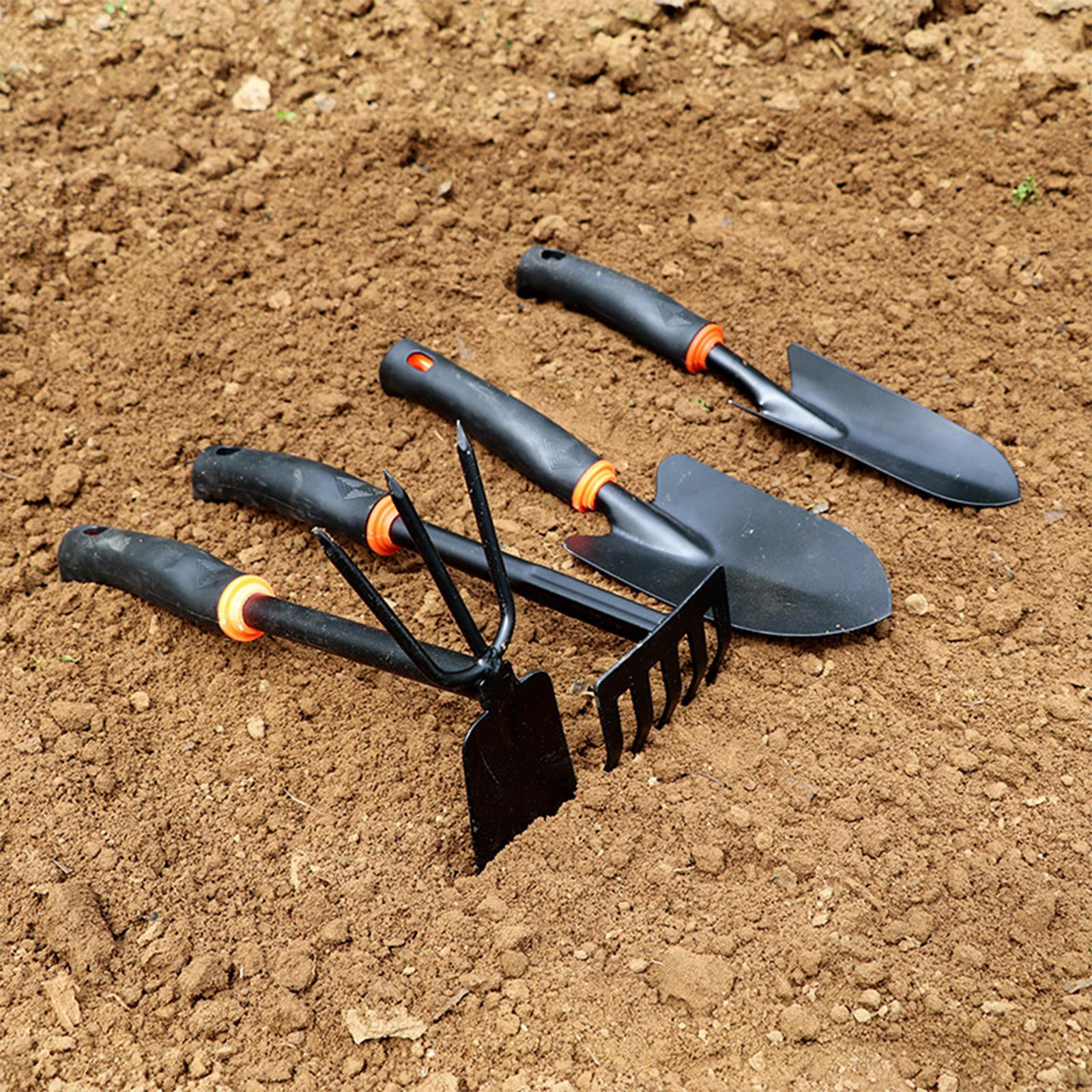 4x Garden Tool Set Hand Tools Versatile Handheld, Ergonomic Handle, Iron Gardening Tools,