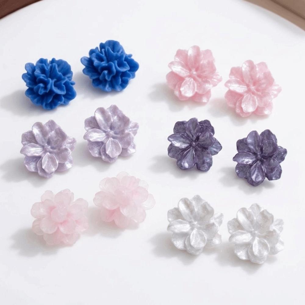 Luxury Camellia Earrings Exquisite Petals Earrings Fashion Flower Earrings  For Women Girls