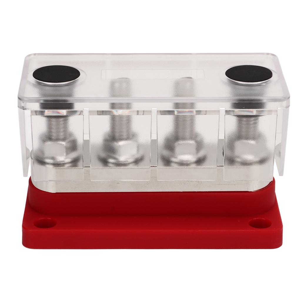 Battery Bus Bar  12V to 48V 600A High Current M10 4 Stud Power Distribution Block for Car RV Boat Yacht