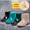 Knöchel-Regenstiefel Damen Gummischuhe Herren Bottine Femme Schlupfschuhe Winter Plus Baumwolle Paar Regenstiefel Wasserdichte Arbeitsstiefel