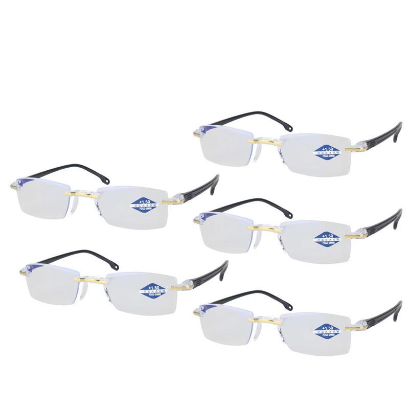 Ultralight Rimless Reading Glasses Women Men Business Anti-Blu-Ray Computer Reading Glasses Presbyopia Reader 1.5 Women
