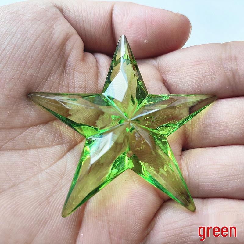Acrylic 56MM Five-Pointed Star Pendant for DIY Wedding or Christmas Decor