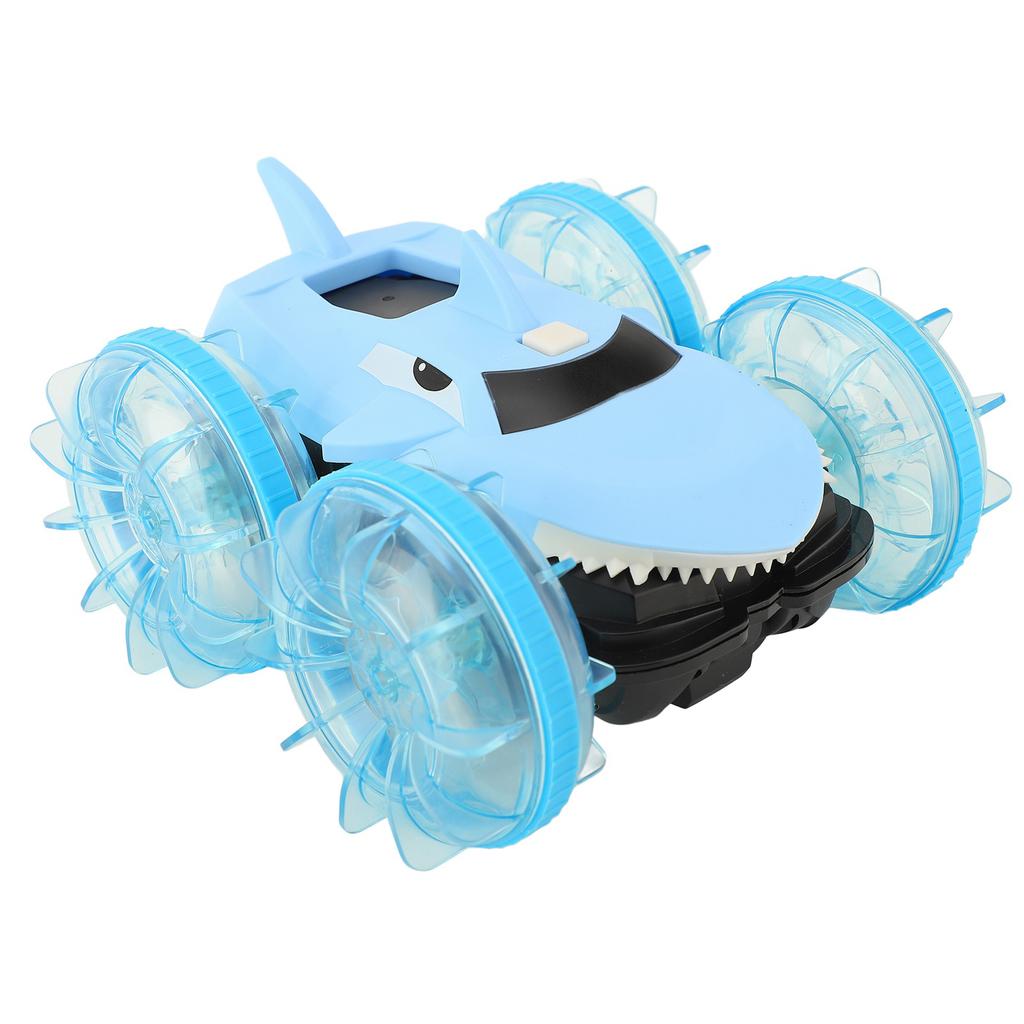 Amphibious Remote Control Car Shark Truck Stunt Car Dual Side Flip Stunt Vehicle for Children